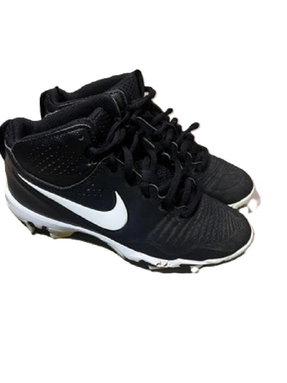 Nike Alpha Huarache 3 Keystone GS Baseball Cleats Youth Size 2.5Y Black BM1